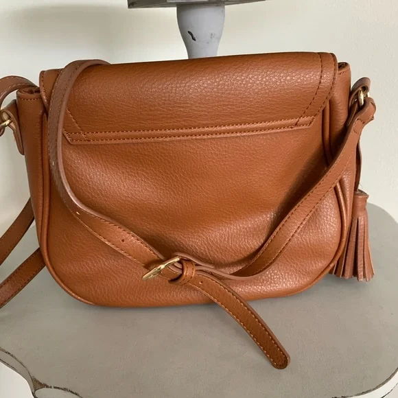 Old Navy Camel Saddlebag Crossbody Bag - Picture 3 of 8